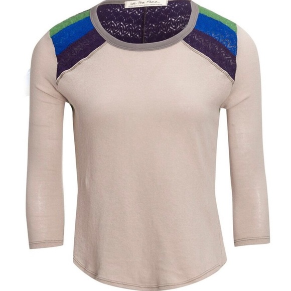 Free People Rainbow Knit In White Combo Top - Picture 14 of 15